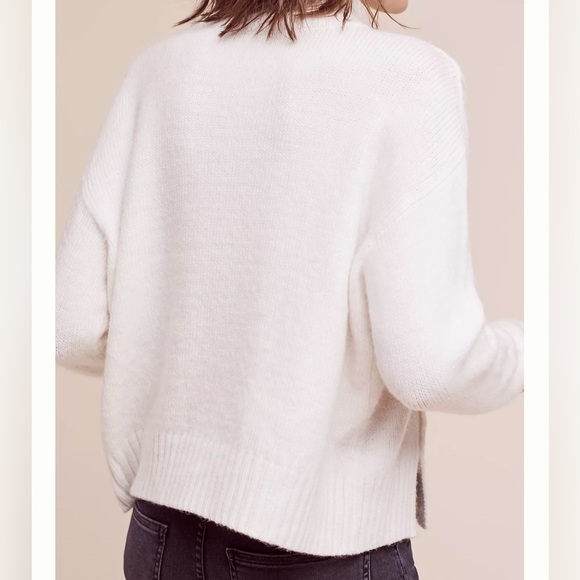 Anthropologie Moth Miaou Embroidered Cat Mockneck Sweater - Picture 4 of 10